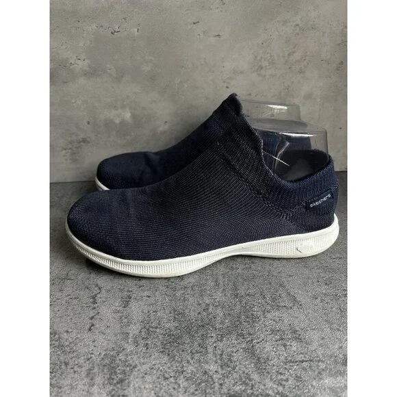 SKECHERS Women’s Dark Blue Goga Max Knit Slip On Shoe Sneaker Size 7 - Picture 13 of 16